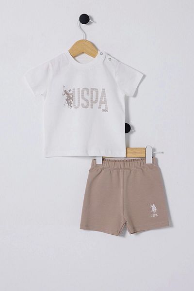 U.S. Polo Assn. U.S Polo Assn Baby Boy 2-Piece Set - White