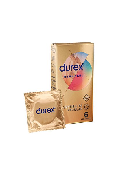 Durex Προφυλακτικά Durex Real Feel, συσκευασία των 6 τεμαχίων