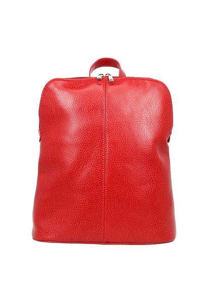 Magazinul de genti Women's backpack/bag made of soft natural leather, model 213, Matte red