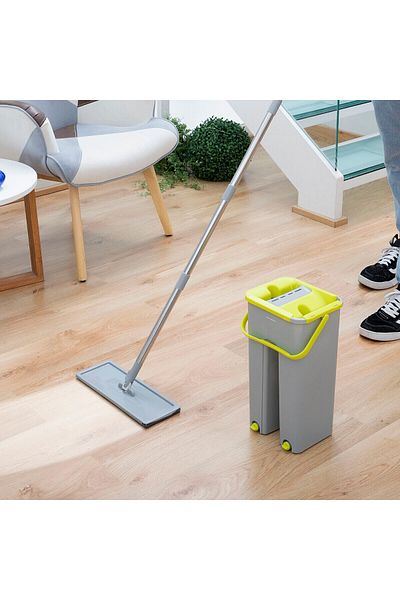 InnovaGoods InnovaGoods Klirimop Dual Bucket Mop, 6 L, Grey/Yellow