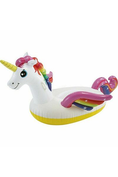 Nose Intex unicorn inflatable mattress, 201 x 140 x 97 cm