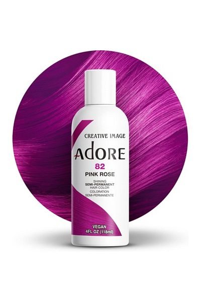 Adore Vopsea păr semi-permanentă, Adore, Pink Rose 118ml