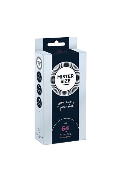 Mister Size Condoms, Mister Size, 64 mm, set of 10 pieces