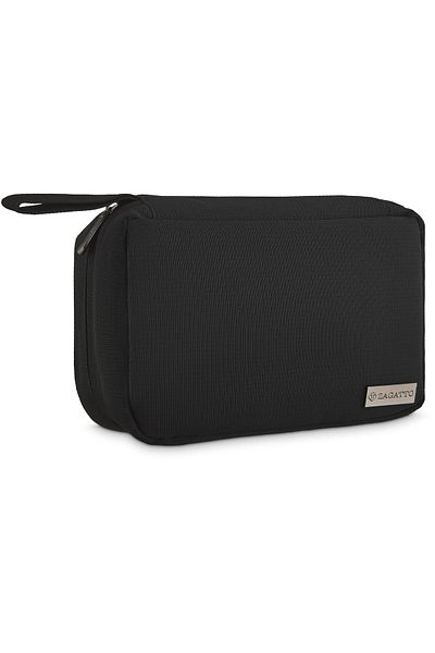 zagatto Geantă cosmetică de călătorie, neagră, 24x15x8 cm, impermeabilă, unisex, geantă de toaletă compactă, ZG729