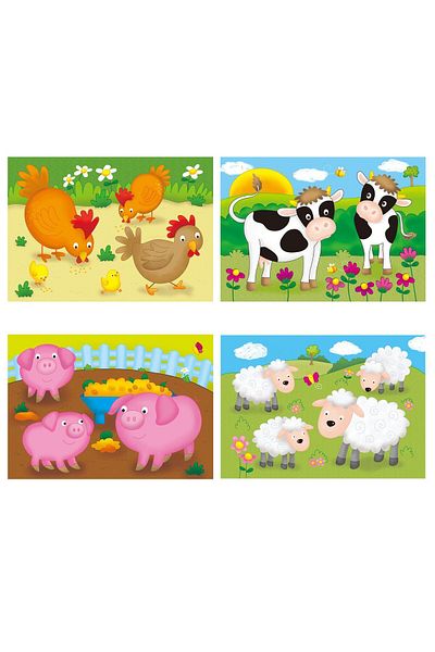 Galt Set puzzle-uri copii, Galt, Animale de la fermă