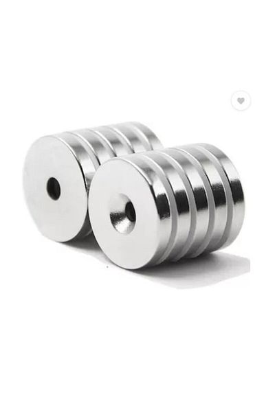 dalimag Set 10 magneti pentru surub, rotund foarte puternici, gri, disc, 15 mm X 4 mm
