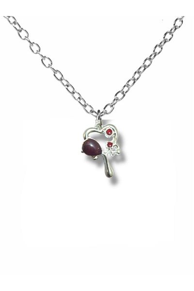 Herşey Nota Red Drip Heart Unisex Necklace – Drops of Love on Your Neck