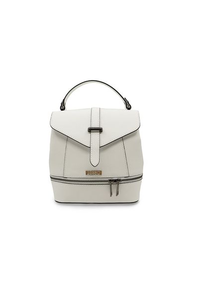 BESSO Dinamica Urbana genuine leather backpack White