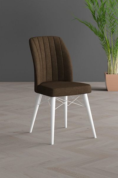 Casafun Set of 4 Cafe Fun chairs, HORECA production, for cafe, restaurant and terraces, WHITE wooden legs
