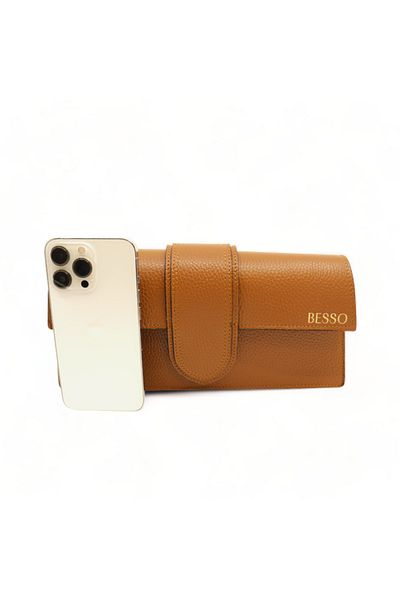 BESSO Splendore Urbano Brown genuine leather shoulder bag