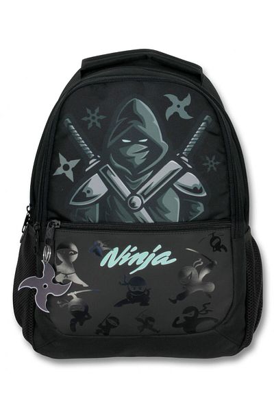 ÜMİT ÇANTA Ümit Çanta Three-Eye Boy's Primary School Bag - Ninja - Black Turquoise - 5066