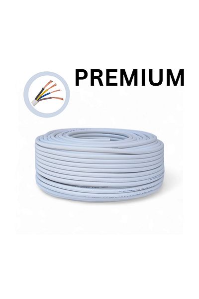 COBI SMART® Cablu electric Premium 4x4 mm², 100 m, alb, MYYM - CCA / H05VV-F, tensiune 300/500V - COBI SMART®