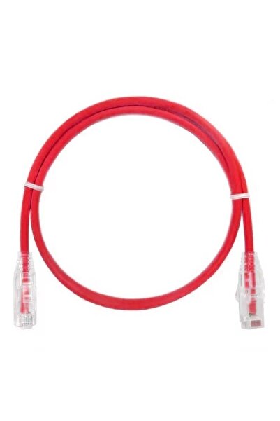dalimag Cablu CAT 6A Slim UTP, 4PR/28AWG Pure Cooper, Patchcord, 3 feet, 90 cm, Red
