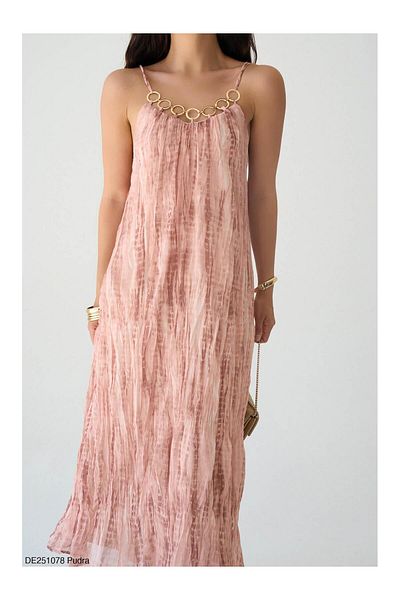 Coral Collar Accessory Dress Powder