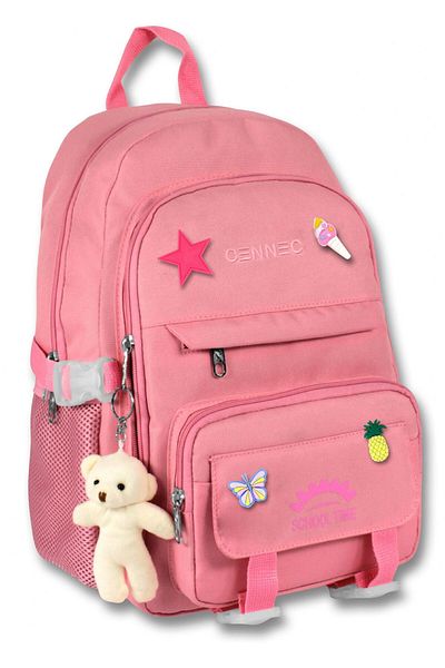 ÜMİT ÇANTA Cennec Multi-Compartment Girl's Pink Primary School and Daily Backpack - 5073