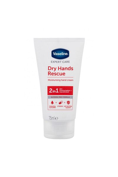 Vaseline Hand Cream, Vaseline, Dry Hands Rescue, with Glycerin and Vitamin E, against Dry Skin, 75 ml