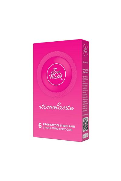 Lovewatch Stimulating condoms, Love Match, 6 pieces, 54 mm