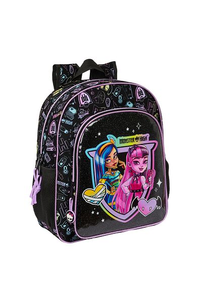 Looney Tunes Children's bag, Monster High, black, 32 x 38 x 12 cm