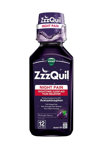 Zzzquil Dietary Supplement, ZzzQuil, Against Night Sweats, for Sleeping Well, Berry Flavour, 354ml