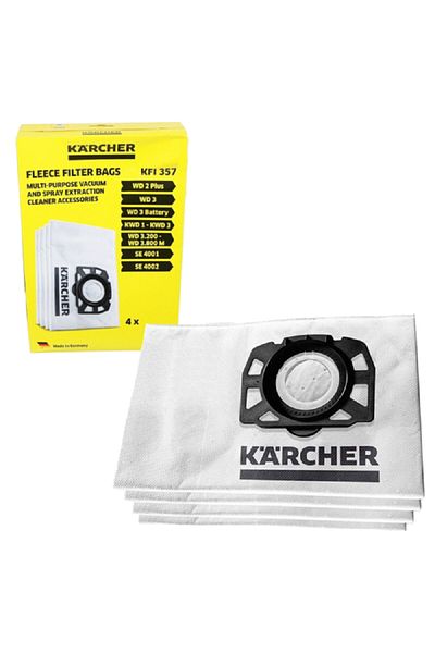 Karcher 4-Piece Fleece Filter Dust Bag White