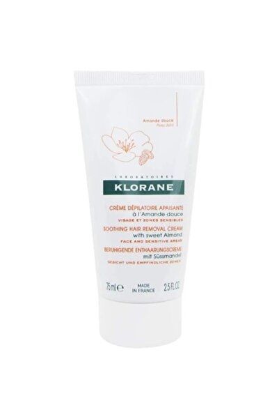Klorane Cremă epilatoare calmantă, Klorane, cu migdale dulci, 75 ml