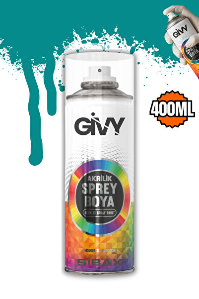 GİVY Akrilik Sprey Boya Turkuaz RAL 5018 400 ml