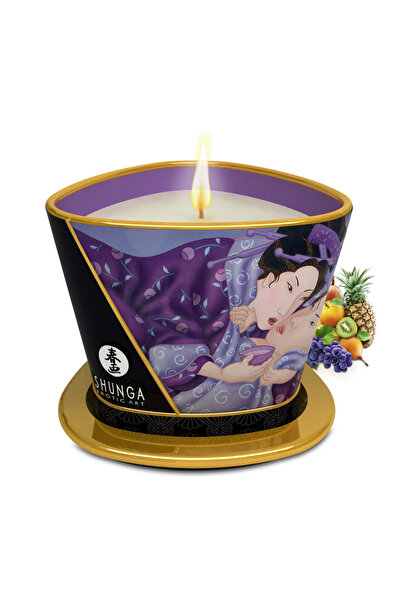 Shunga Lumânare de masaj, Exotic Fruit, 170 ml