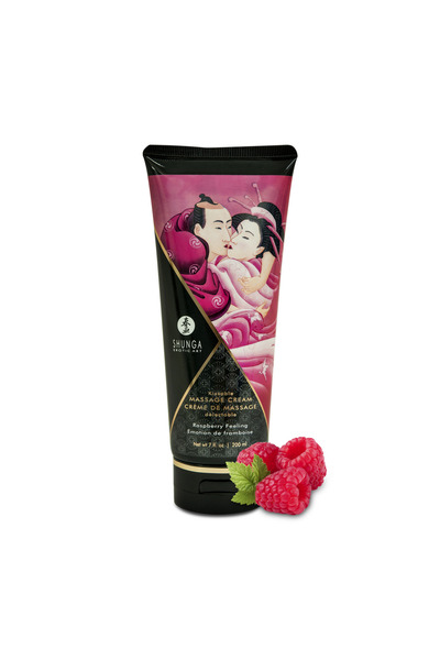 Shunga Cremă de masaj, Raspberry Feeling, 200 ml, vegan