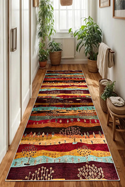 Thalia Home Kaymaz Taban Yıkanabilir Kalın Dokulu Halı & Yolluk & Mutfak Halısı