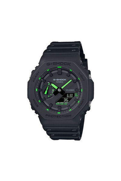 Casio Ceas bărbătesc, Casio G-Shock GA-2100, Ø 45 mm, index verde neon