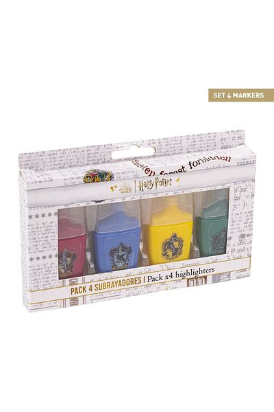 Boston Fluorescent Markers Set, Harry Potter, 4 pieces, Multicolor