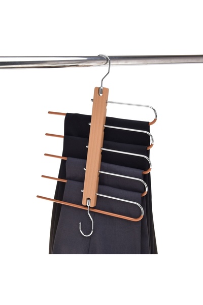 UnicUtil Set 5 Umerase din Lemn Space Saving cu 5 brate, UnicUtil