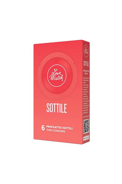 Lovewatch Thin condoms, Sottile, 6 pieces