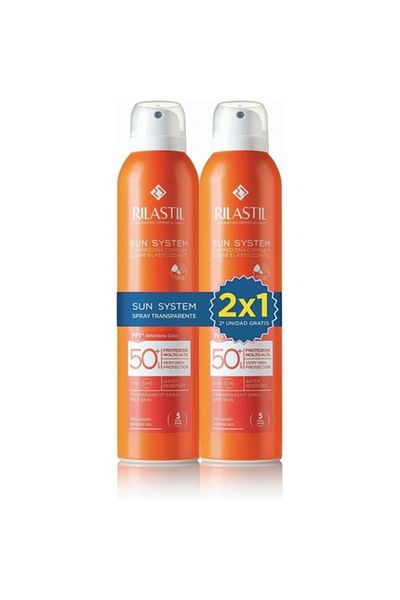 Rilastil Transparent Spray SPF 50+, Rilastil, 200 ml, Set of 2 pieces