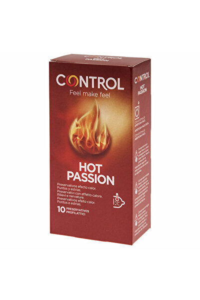 Roccobarocco Control Hot Passion condoms, heating effect, 10 pieces