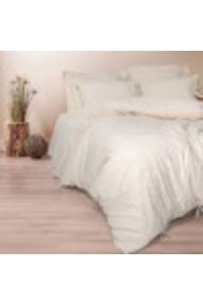 Cotton Box Linen and cotton bed linen with embroidery, Cotton Box, Kivora Beige
