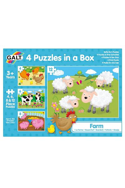 Galt Set puzzle-uri copii, Galt, Animale de la fermă