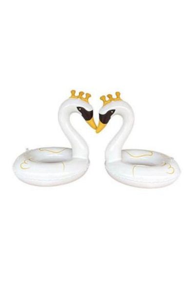 BaoBao Baobao inflatable ring 110x90 cm swan with crown and wings, variable color in stock