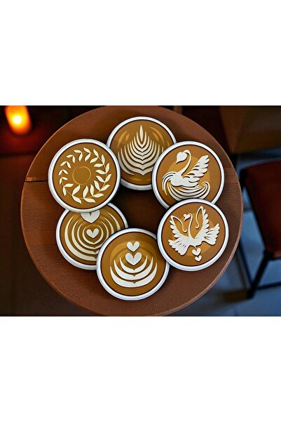 varje Stylish Coffee Cup Barkdak Coaster 6 Pieces
