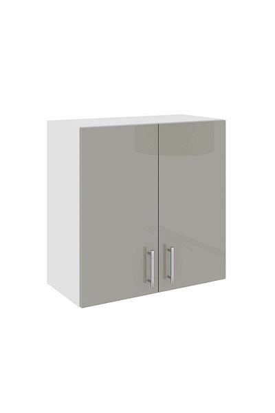 haaus.ro Corp Superior haaus Karo, 2 Usi, Gri Lucios/Alb, MDF, 60 x 30 x 60 cm