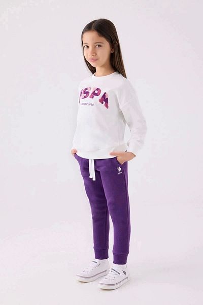 U.S. Polo Assn. Girl's Tracksuit - Cream