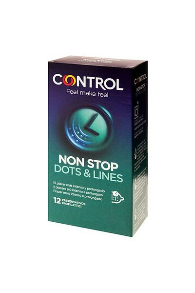 Roccobarocco Control Nonstop Dots and Lines Condoms, 12 pieces