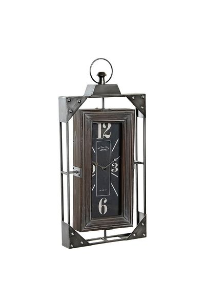 DKR HOME DECOR DKD Home Decor Loft wall clock, wood and iron, 29 x 6.5 x 61 cm