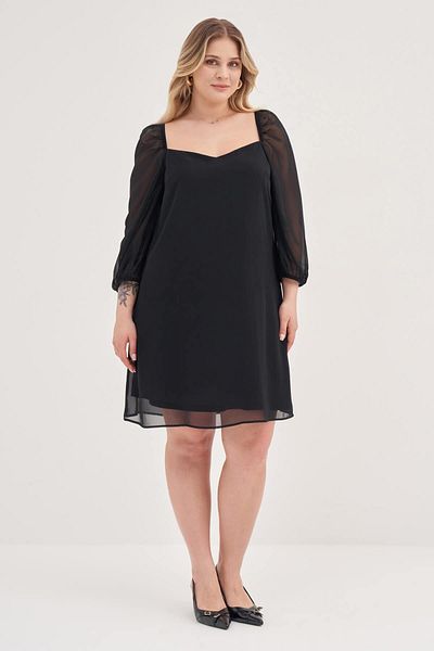 MYLİNE Lined Chiffon Princess Sleeve Dress