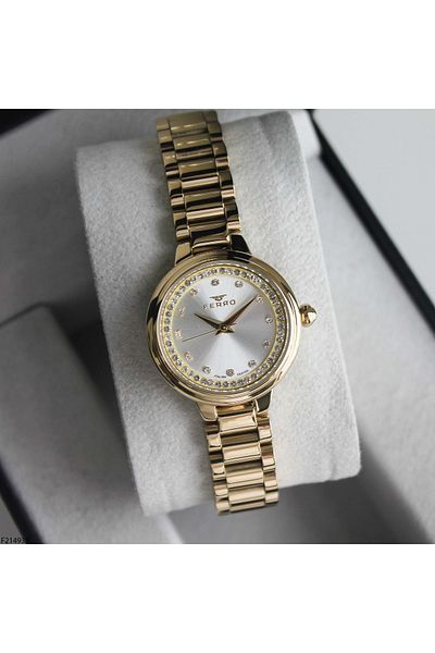 FERRO F21493B Women's Wrist Watch with Steel Band