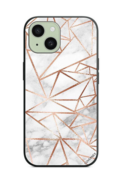 Covernex غطاء حماية لهاتف Apple iPhone 15 بنمط رخامي وورق جدران