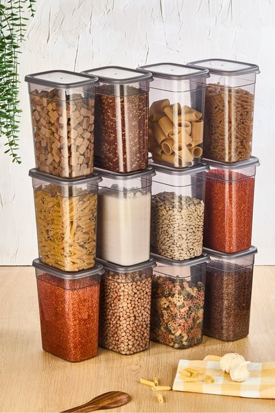 Crystal Ware 12'Li Rectangular Food Storage Container 2.2 Lt Anthracite F803