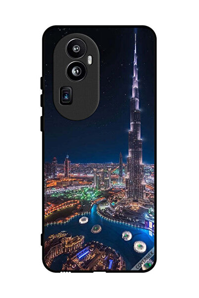 Covernex غطاء حماية لهاتف Oppo Reno 10 Pro Plus مع منظر ليلي لوسط المدينة