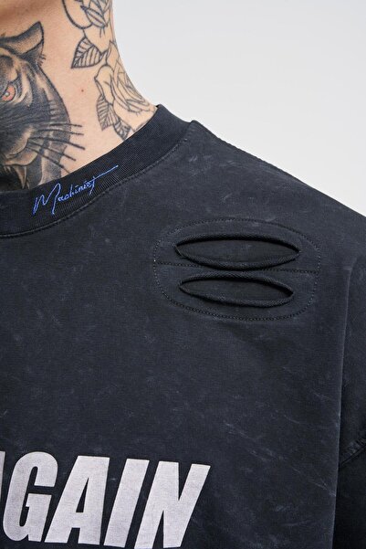 Machinist Ανδρικό μπλουζάκι Born Again Printed Washable Asphalt T-shirt