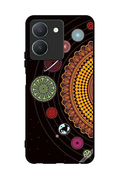 Covernex غطاء حماية لهاتف Vivo Y36 5G بتصميم فن النظام الشمسي الماندالا